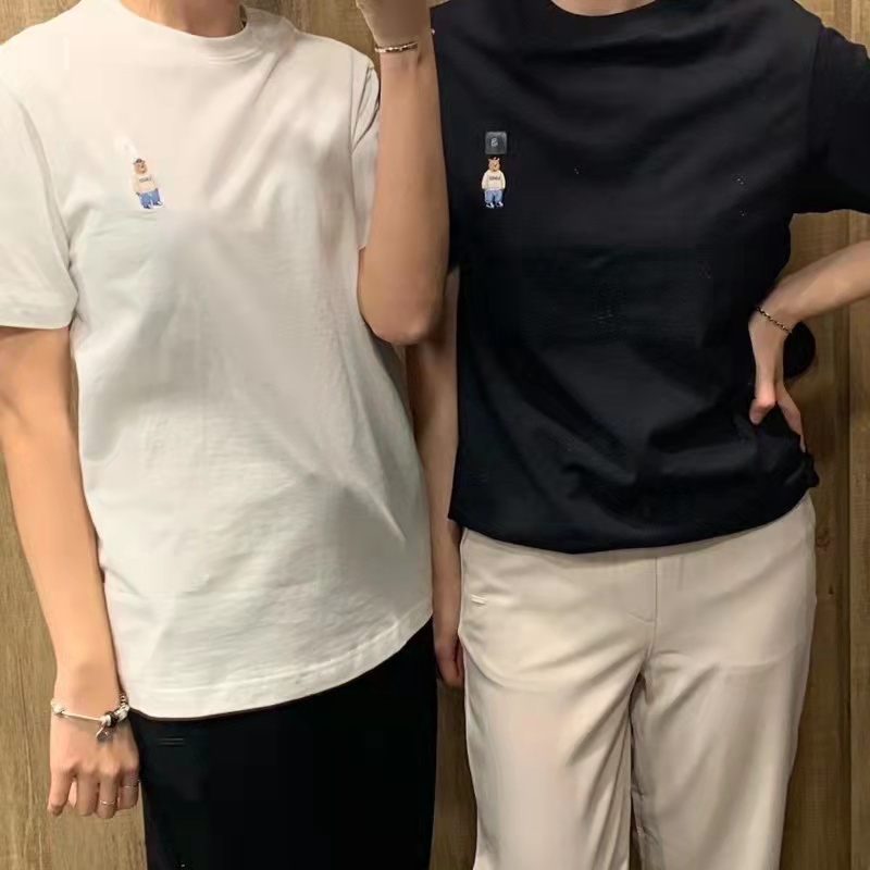 Set áo thun Whoau chính hãng thêu gấu Steve USA đáng yêu | WHRAB2101U - Mua 1 tặng 1