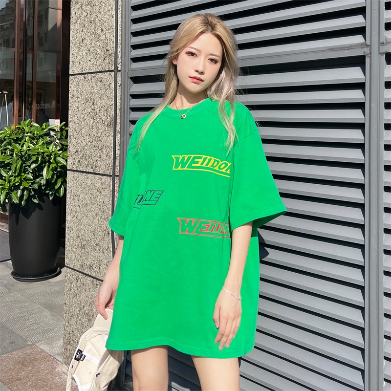 NRVP Áo Thun Cotton Tay Ngắn Cổ Tròn Màu Trơn Thời Trang Dành Cho Nữ