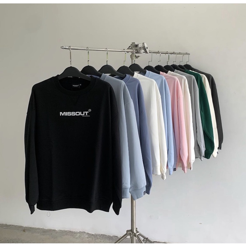 Áo sweater missout unisex nam nữ chất nỉ Cua cotton áo missout tay dài nỉ cua unisex kunshop 2009