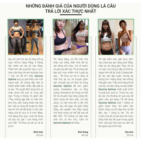 GIẢM CÂN NHANH GARCINIA OPTIMAL VIÊN UỐNG GIẢM CÂN THẦN TỐC ĐẸP DA  EO THON DÁNG GỌN AN TOÀN HIỆU QUẢ 100% CHÍNH HÃNG | BigBuy360 - bigbuy360.vn