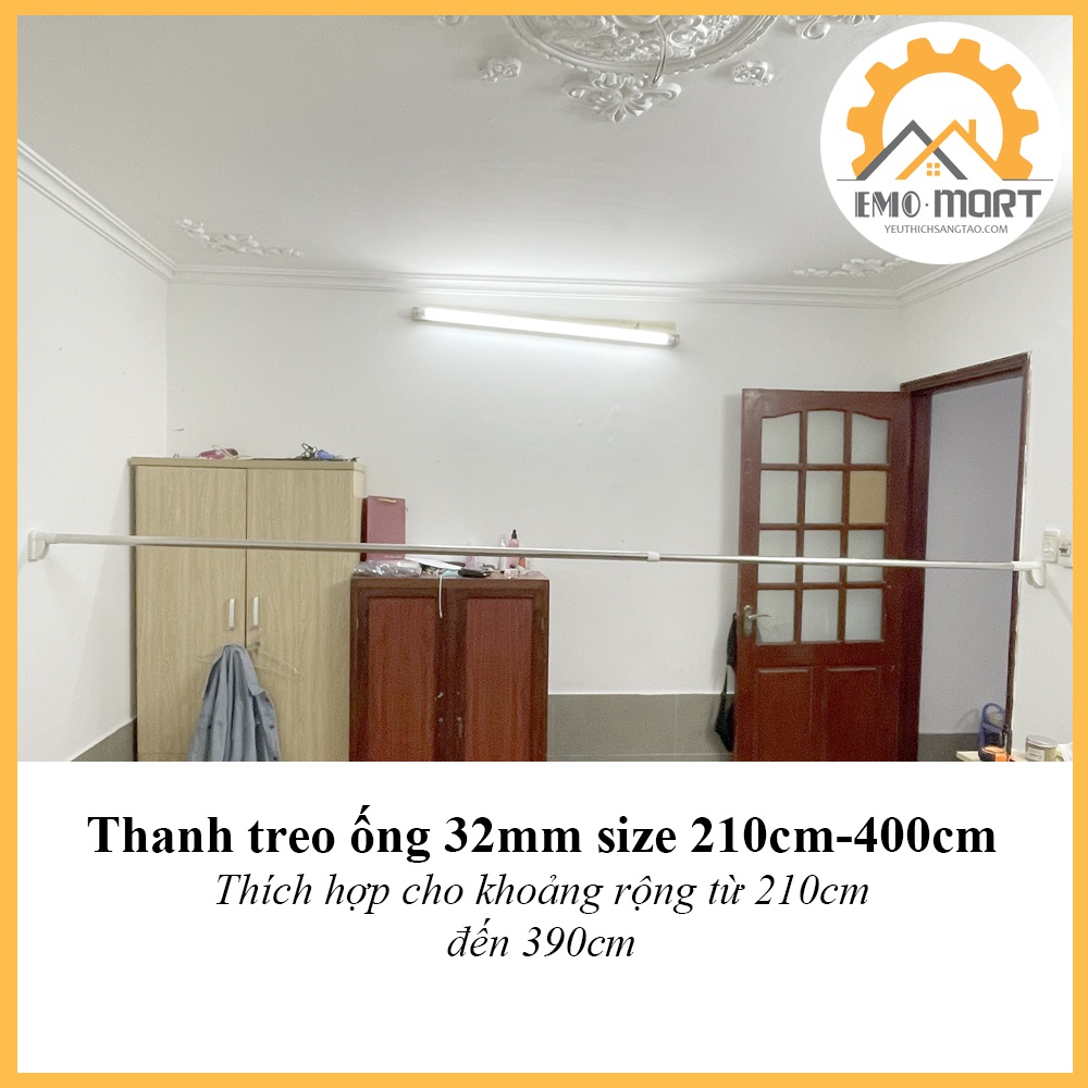 ⚡️ 𝐇𝐚̀𝐧𝐠 𝐗𝐮𝐚̂́𝐭 𝐊𝐡𝐚̂̉𝐮 ⚡️Thanh treo rèm 4m⚡️Inox 304 không gỉ, sang trọng - Lắp đặt không cần khoan bắt vít