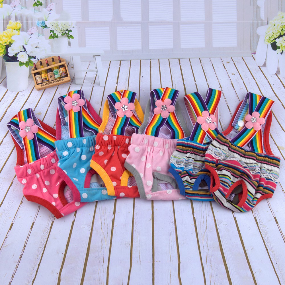 Quần tã họa tiết chấm bi sử dụng tiện lợi cho thú cưng