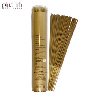 Nhang Trầm Nhãn Vàng Nhạt _Dài 38cm_500gr_300 cây_Trầm hương Phúc Linh, Cam Kết Không Hương Liệu và Hóa Chấ