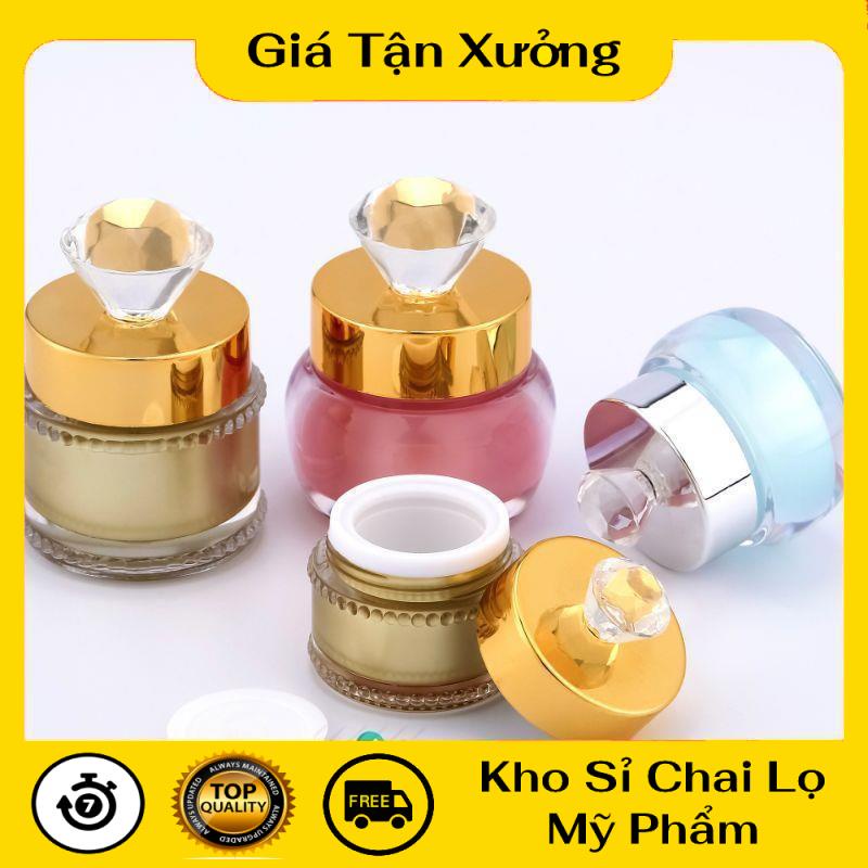 Hủ Đựng Kem ❤ TRÙM SỈ ❤ Hũ chiết mỹ phẩm hột xoàn 5g,15g đựng kem, phụ kiện du lịch