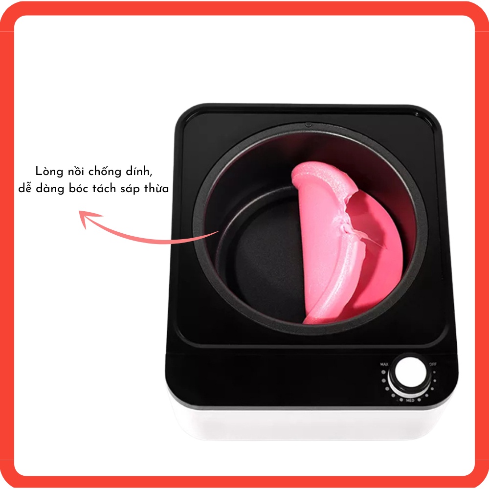 Nồi nấu sáp wax lông đa năng, nồi nấu sáp chống dính CERAMIC cao cấp làm tan chảy sáp nhanh chóng - Bảo hành 3 tháng