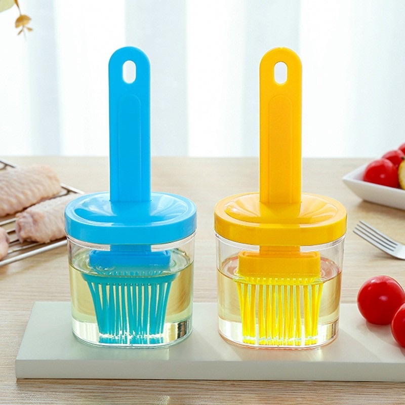 Bình Đựng Dầu Có Nắp Cọ Quét Bằng Silicone Tiện Lợi Dành Cho Nhà Bếp