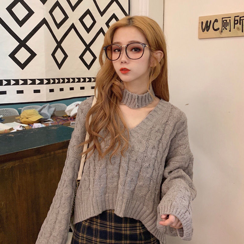 Áo sweater tay dài ấm áp thời trang dễ thương cho nữ
