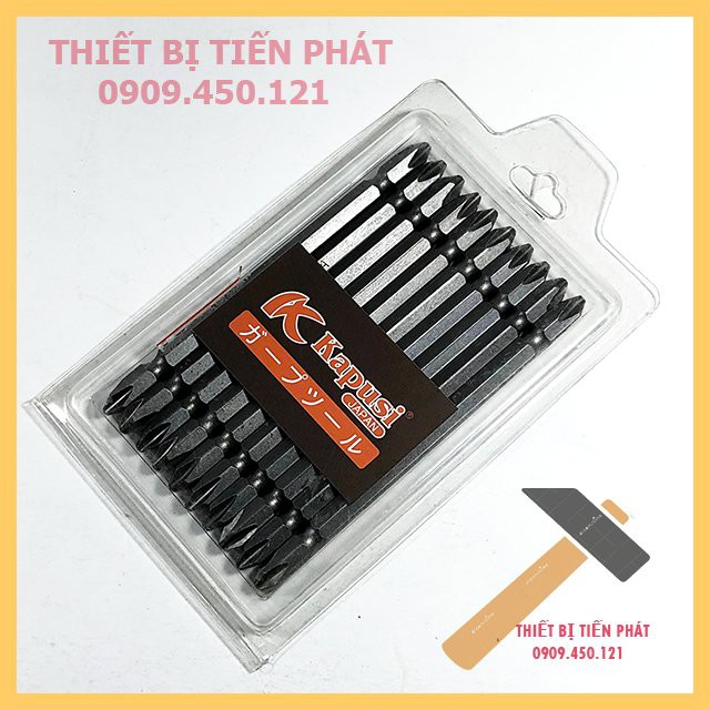 [giá sốc] Bộ 10 Mũi Vít Siết Máy Cao Cấp KAPUSI 2 Đầu Bake + PH2 110mm Gồm 2 Màu Trắng Và Xám (Chính Hãng)