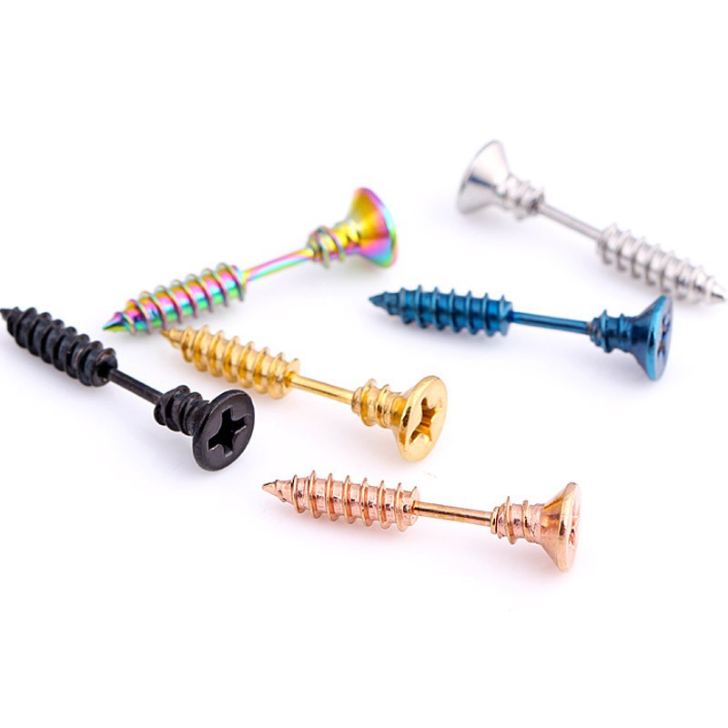 Bông Tai A07 Hình Ốc Vít Phong Cách Hàn Quốc