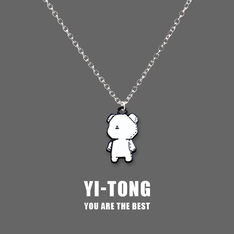 Vòng cổ Mặt Hình Gấu Hoạt Hình Phong Cách Nhật Hàn Cho Nam Nữ