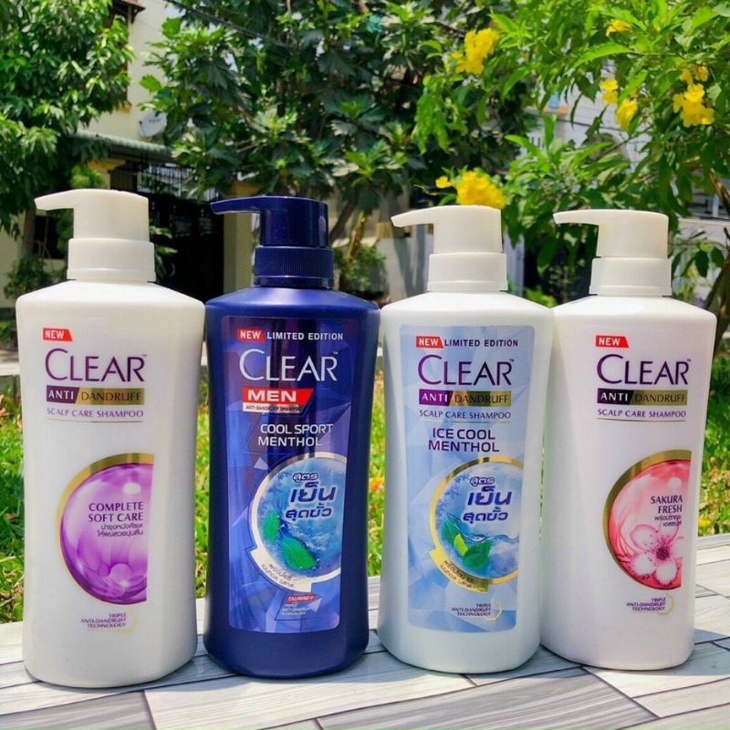 Dầu gội Clear Men Bạc Hà và Bạc Hà, Hoa Anh Đào Thái Lan Mẫu Mới