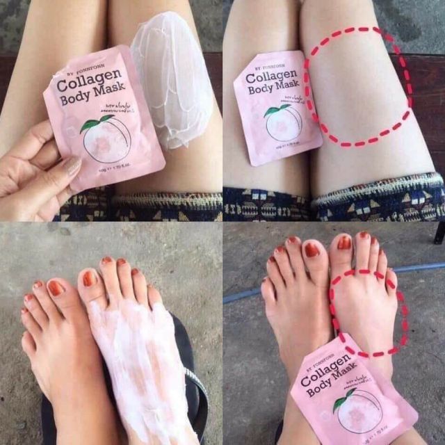 Ủ Đào Nâng Tone Trái Đào Collagen (1 GÓI) Body Mask Siêu Trắng Và Thơm
