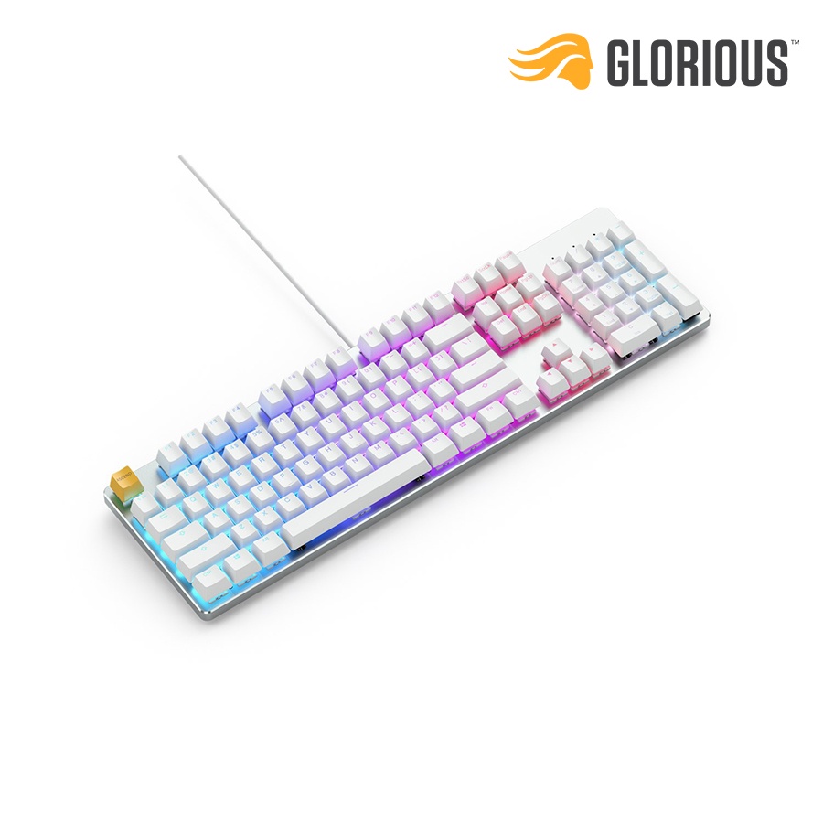 Bàn phím cơ Glorious GMMK RGB White Ice Fullsize  - Hàng chính hãng
