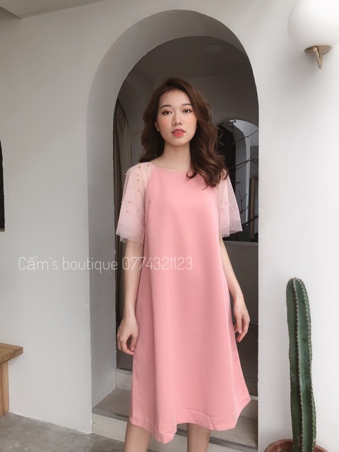 Váy đi làm , đi chơi Dáng xuông , chất liệu thoáng mát dễ dùng cho mùa hè.
