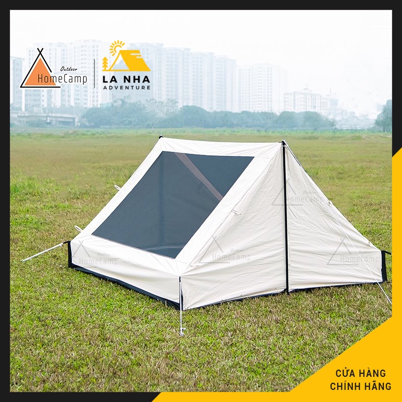 Lều cắm trại 2 lớp vải cao cấp Là Nhà Glamping, Camping Vintage 4P dành cho 4-5 người Homecamp