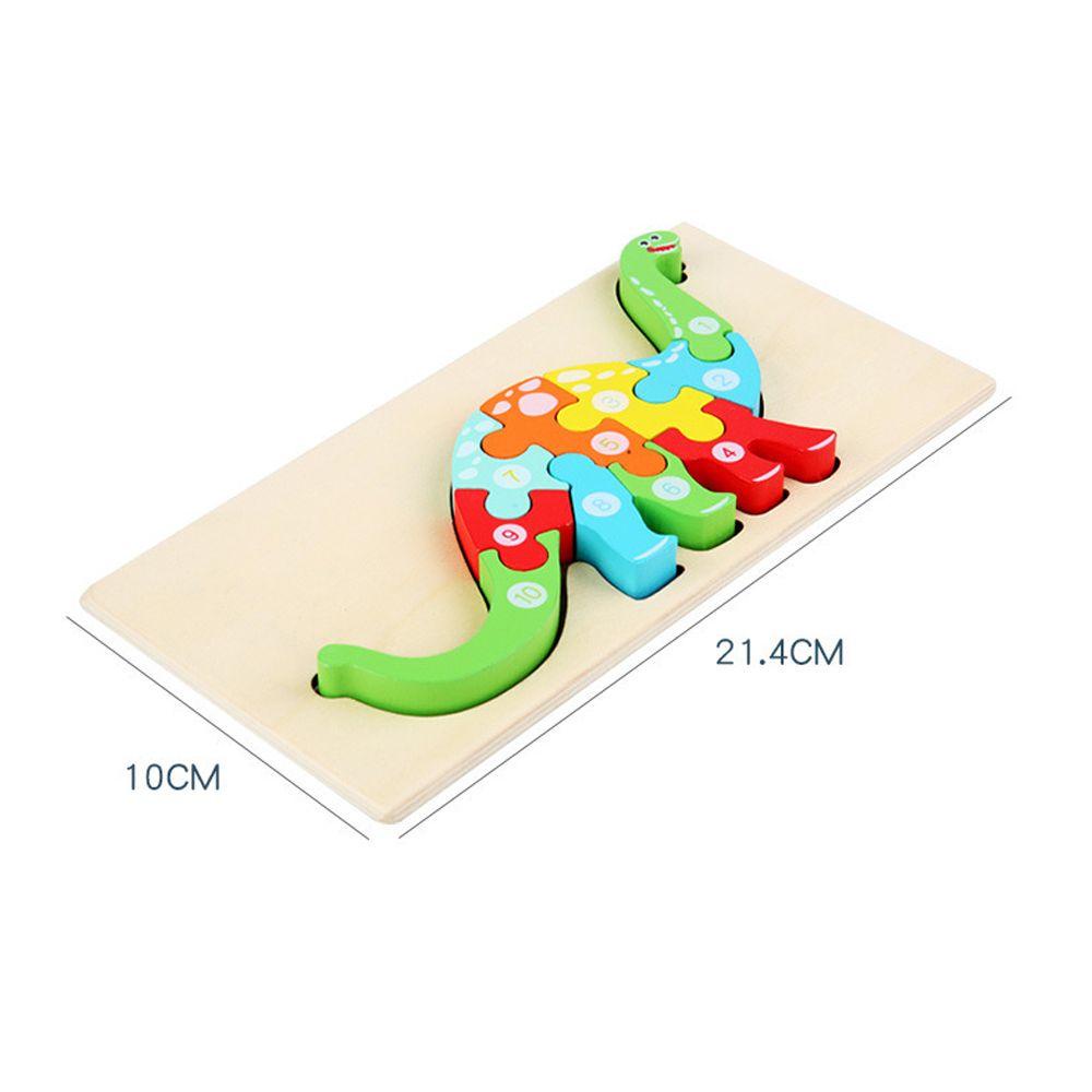 Đồ Chơi Xếp Hình Xe Buýt Khủng Long Bằng Gỗ Cho Trẻ Em