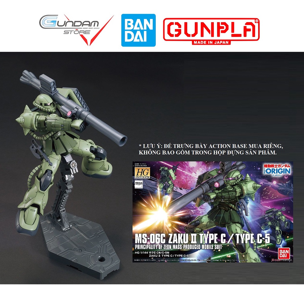 Mô Hình Gundam HG ZAKU II TYPE C/C5 The Origin Bandai Đồ Chơi Lắp Ráp Anime Nhật