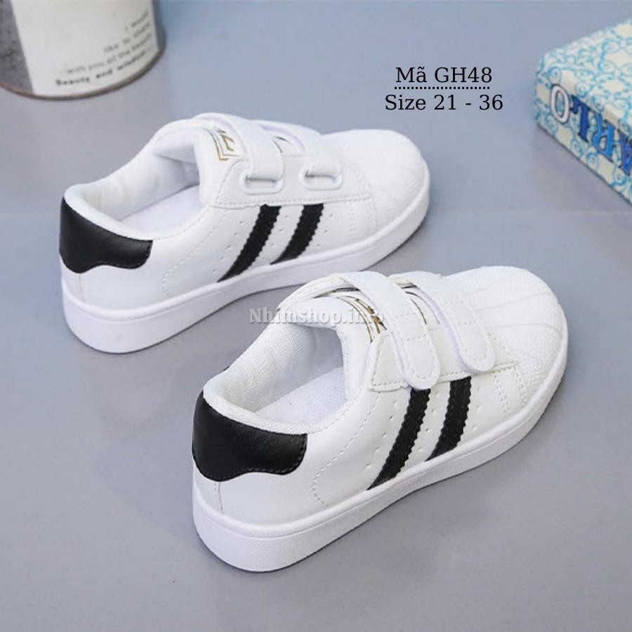 Giày cho bé tập đi trẻ em 1 đến 2 tuổi da mềm cao cấp êm nhẹ quai dán đế êm chống trơn trượt mùa hè phong cách Hàn GH48