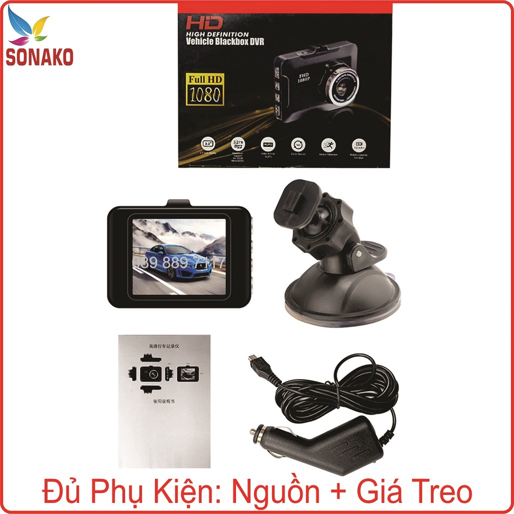 Camera Hành Trình Ô Tô Góc Rộng Full HD- Sonako