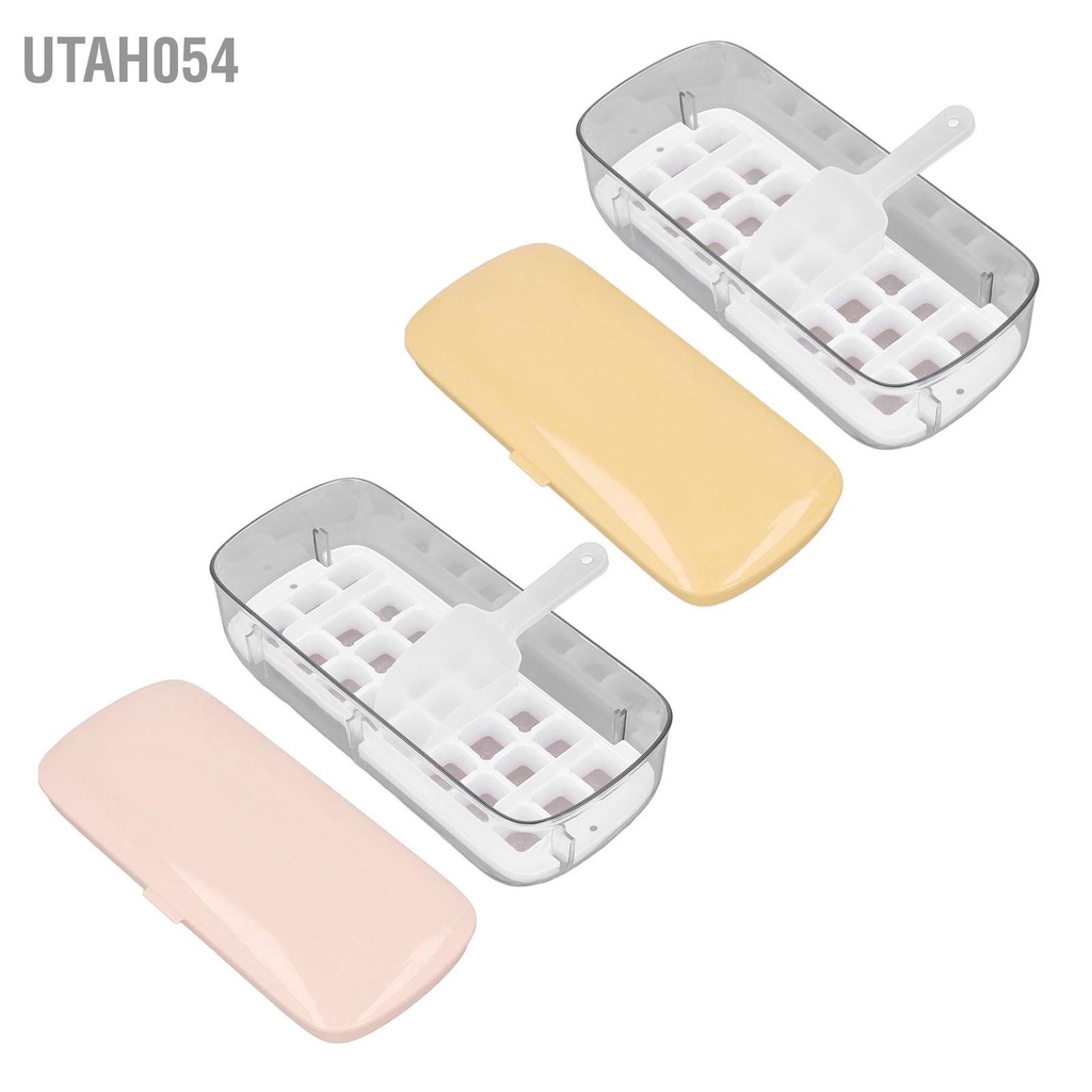 Utah054 Máy làm đá loại báo chí BPA Tiết kiệm không gian cấp thực phẩm miễn phí Hộp tự bằng silicon có nắp đậy cho nước ép cocktail Whisky