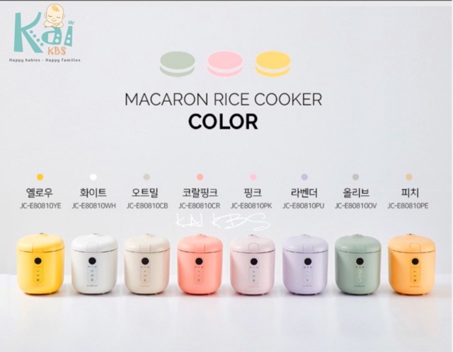 NỒI CƠM ĐIỆN MINI JENNIFEROOM MACARON HÀN QUỐC | BigBuy360 - bigbuy360.vn