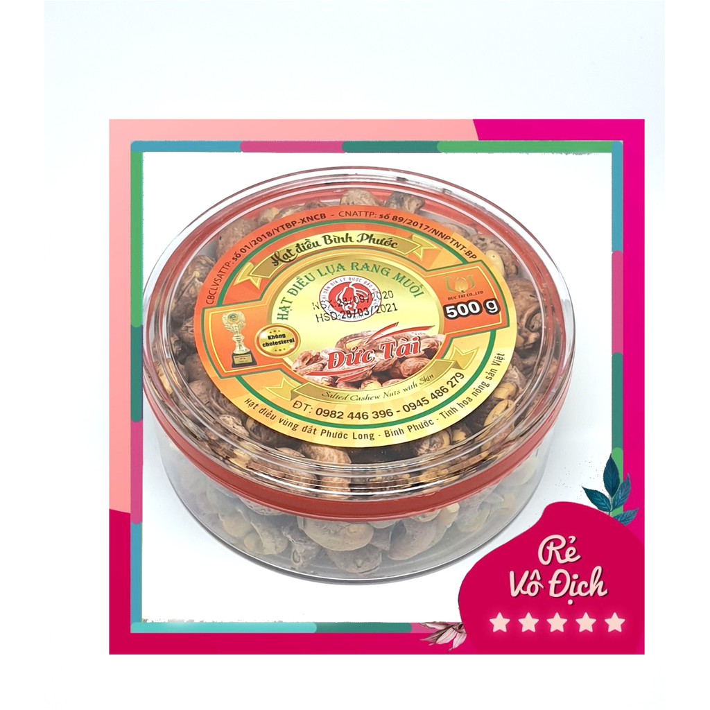 HẠT ĐIỀU RANG MUỐI HỘP TRÒN 500gr ❤FREESHIP❤ HẠT ĐIỀU BÌNH PHƯỚC, CHẤT LƯỢNG XUẤT KHẨU | BigBuy360 - bigbuy360.vn