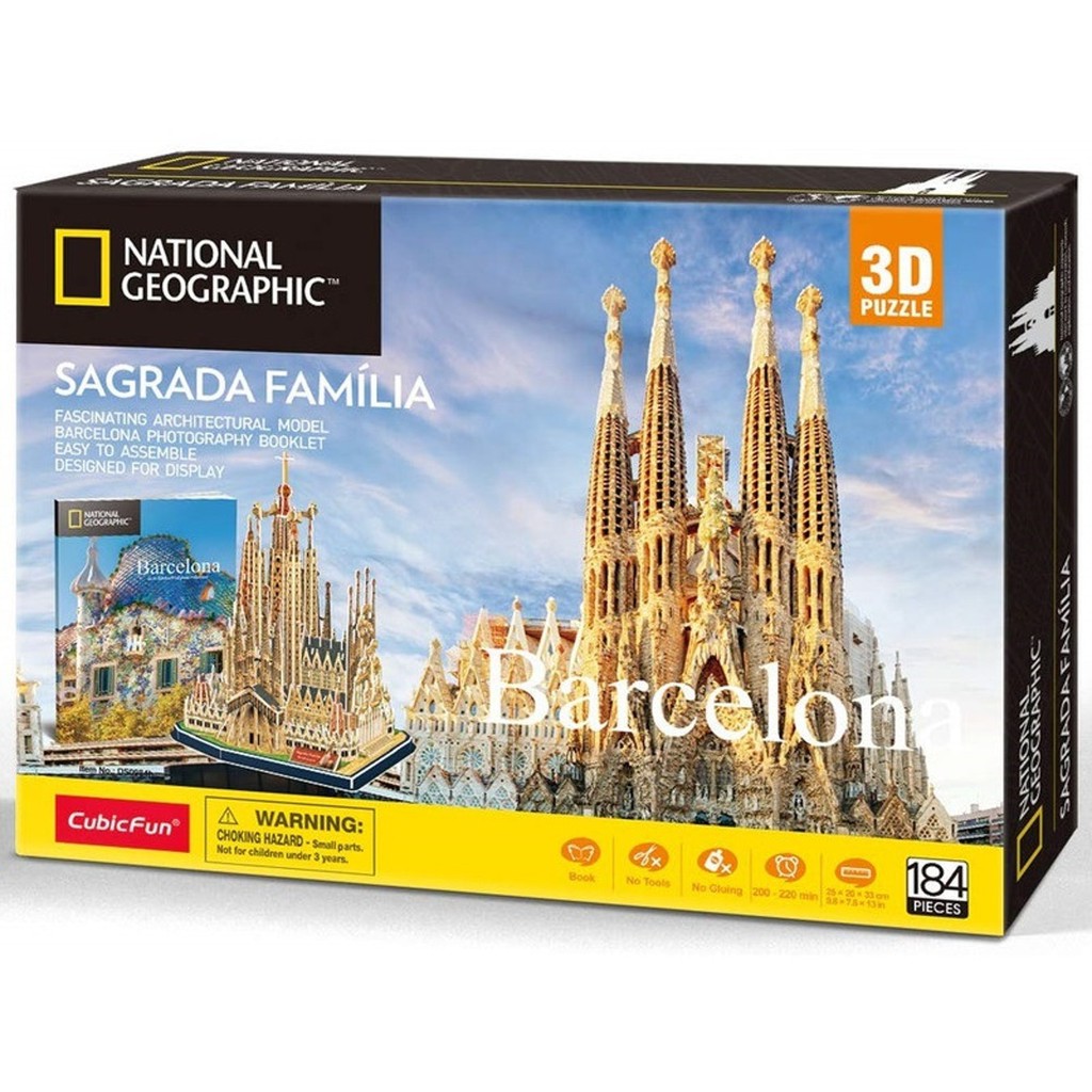 Mô Hình Xếp hình giấy 3D CubicFun - Sagrada Familia (Spain) dòng National Geographic DS0984h