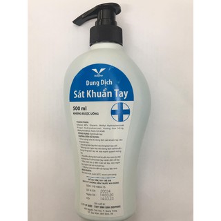 (Nhà thuốc) *500ml* Dung dịch sát khuẩn tay dưỡng ẩm (Nước rửa tay khô Bidiphar)