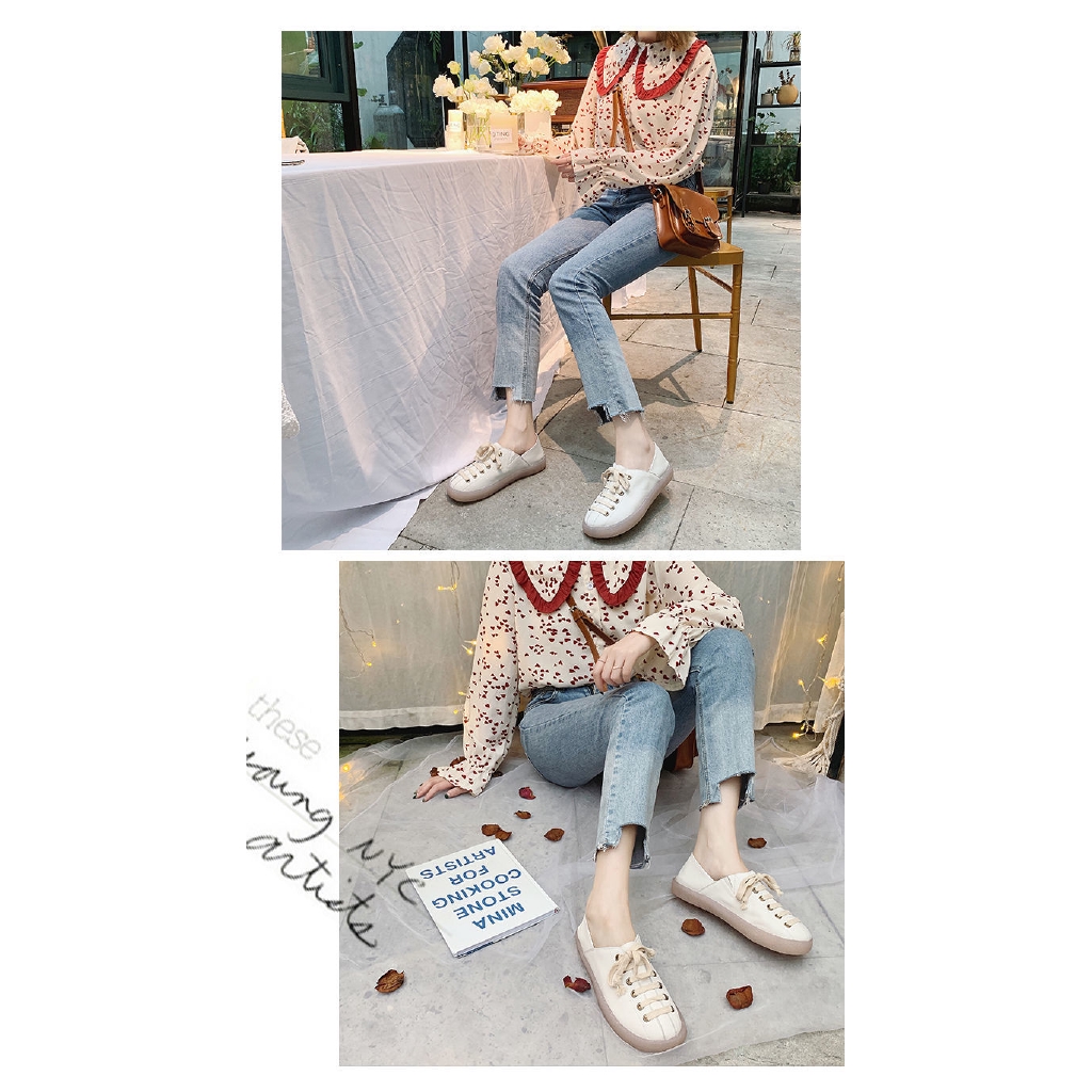 Giày Búp Bê Đế Bằng Thắt Dây Kiểu Hàn Quốc Thời Trang 2020 Cho Nữ | BigBuy360 - bigbuy360.vn