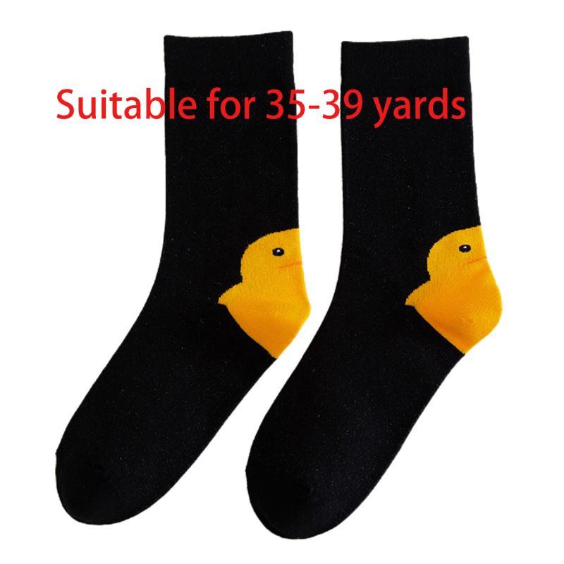 Vớ cotton cổ cao in họa tiết hoạt hình phong cách Harajuku Nhật Bản dễ thương thời trang cho nữ