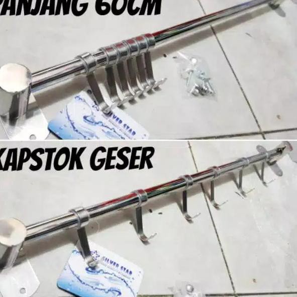Giá Treo Đồ Dùng Nhà Bếp Gắn Tường 60cm Bằng Thép Không Gỉ Hiện Đại | BigBuy360 - bigbuy360.vn