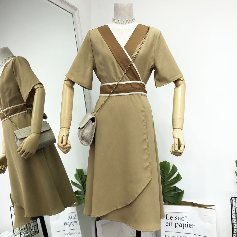 VÁY VẠT CHÉO THẮT NƠ SAU LƯNG