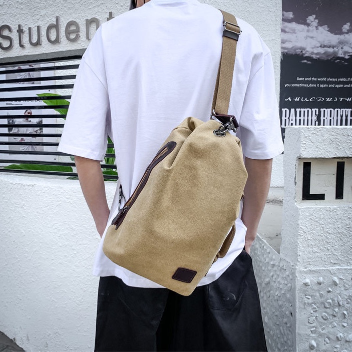 [Zachi] Túi đeo chéo nam nữ Unisex Canvas thời trang siêu nhẹ chống nước T66 màu Ghi