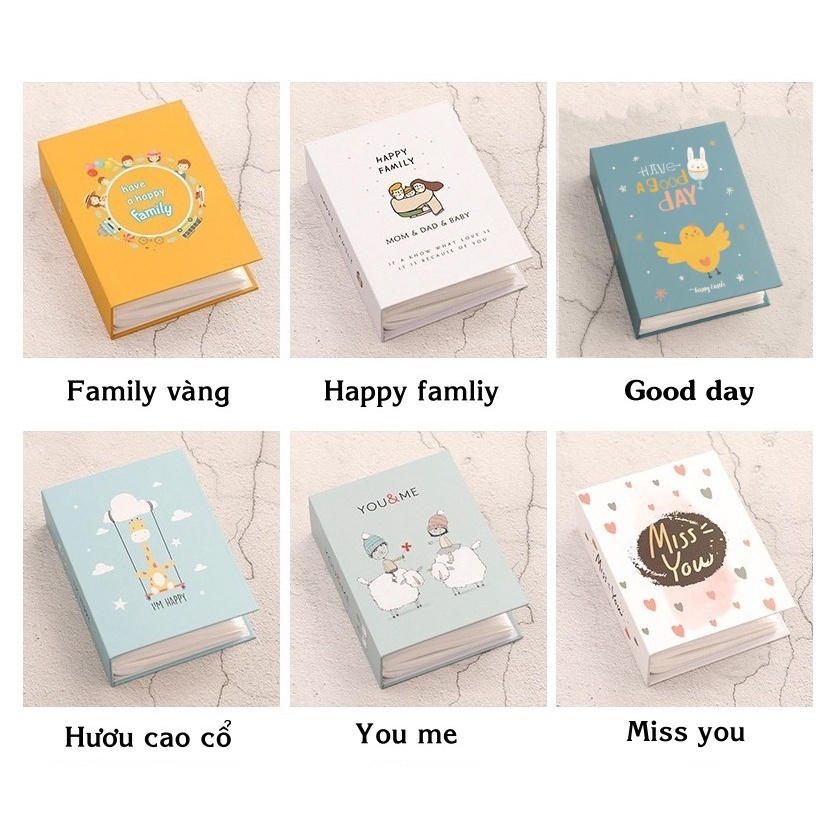 Album đựng ảnh 8x10 để 200 ảnh bìa giấy cứng mẫu bìa siêu đẹp để ảnh cho con, ảnh kỉ niệm Kho album ảnh Anvy