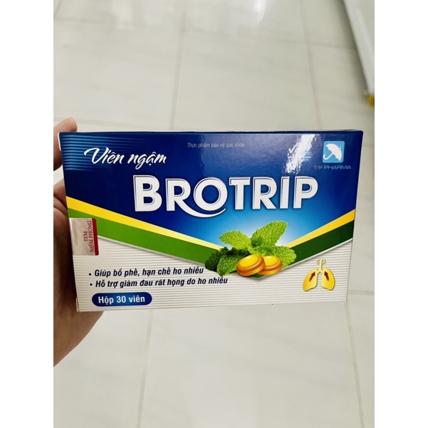 Kẹo ngậm ho Brotrip - Vỉ 10 viên - Hộp 30 viên