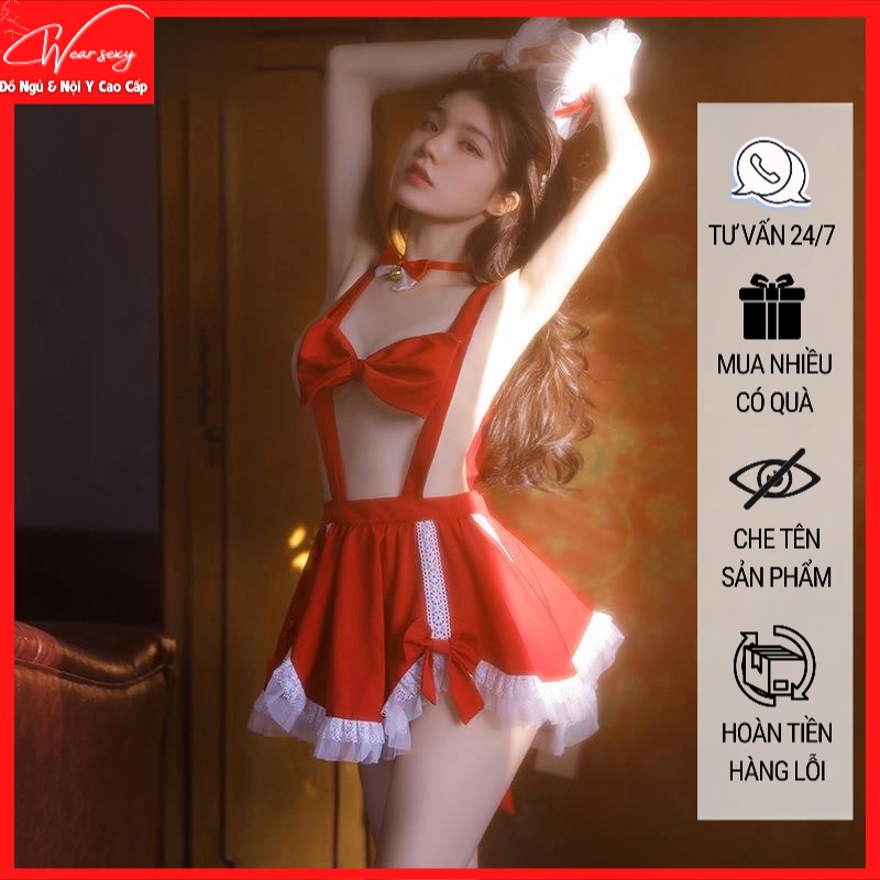 Đồ Lót Sexy Nữ Hầu Gái Lolita Có Dây Đeo Gợi Cảm Quyến Rũ 7066 [CWEAR.SEXY_ĐỒ NGỦ &amp; NỘI Y CAO CẤP]