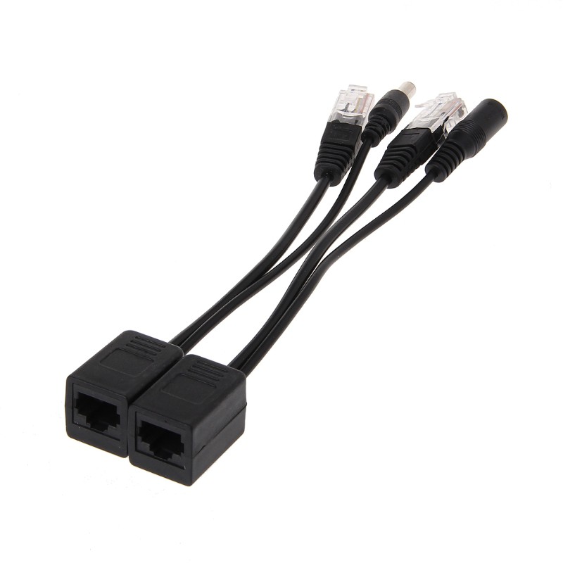 Dây cáp chia nguồn RJ45 POE Ethernet 12-48V tiện dụng