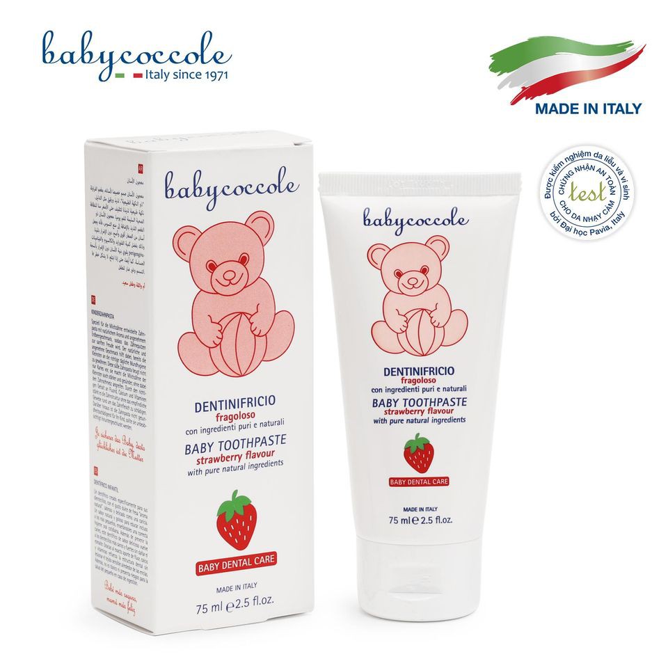 Kem đánh răng Babycoccole hương dâu 75ml 12M+