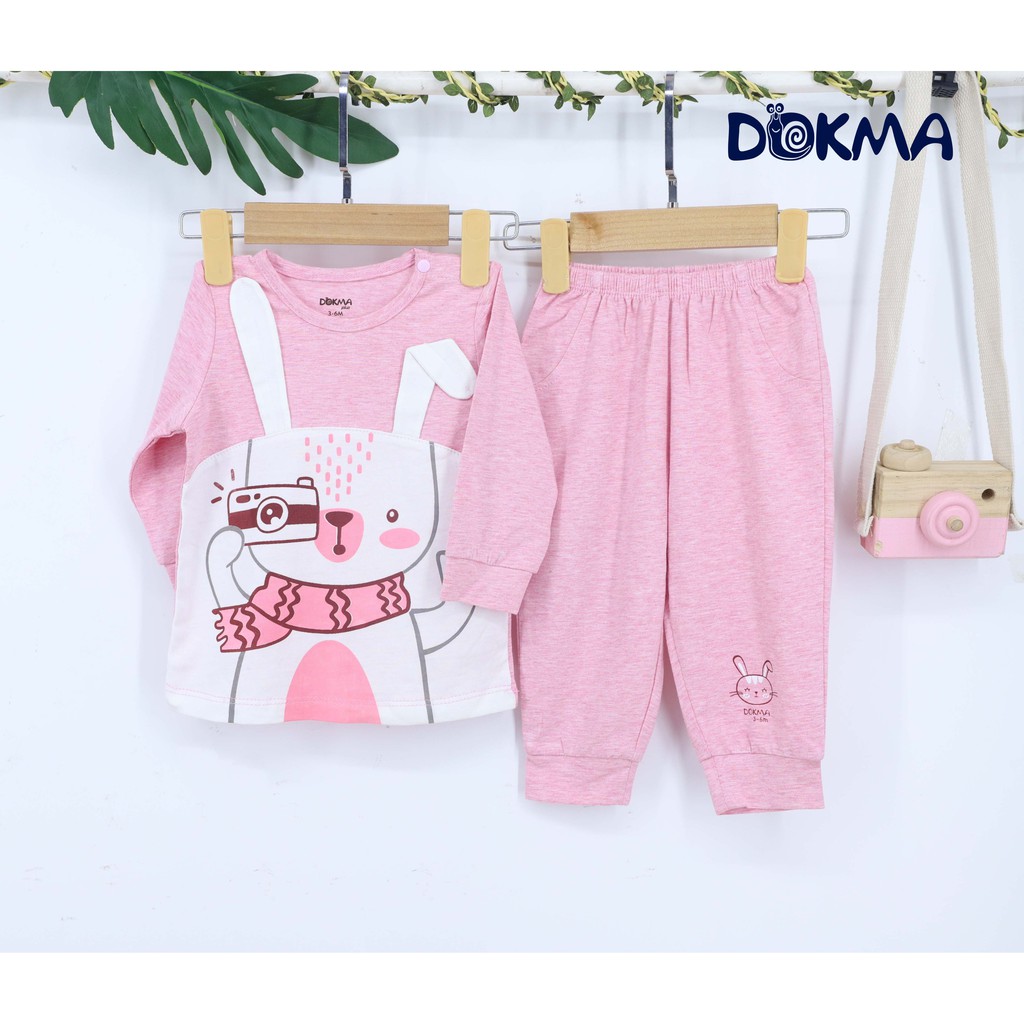 DMB186 Bộ quần áo cài vai dài tay Dokma (6-24m)