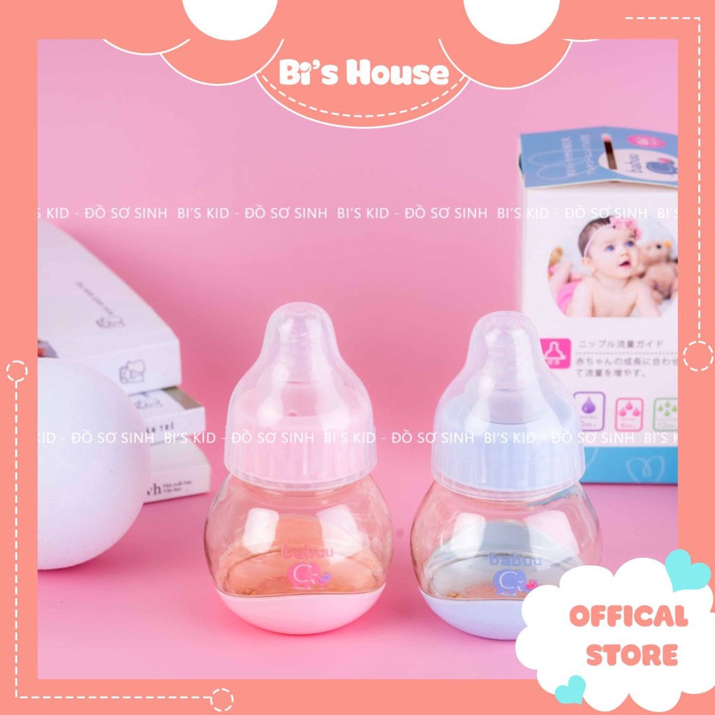 🌟 Bình sữa cho bé - Bình sữa Babuu 75ml cho bé sơ sinh 🍀