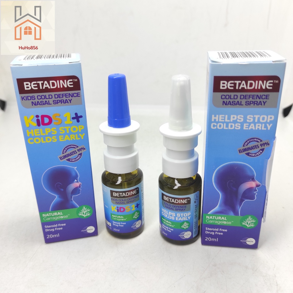 BETADINE Cold Defence Nasal Spray 20ml - Dung Dịch Xịt Mũi Ngừa Cảm Cúm