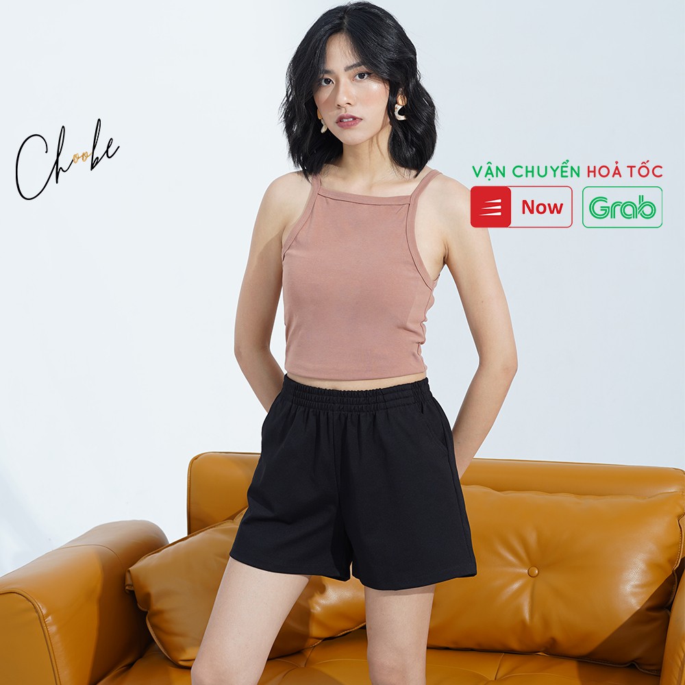 Quần đùi nữ Choobe cạp chun năng động vải co giãn tốt short thể thao kiểu trơn basic QS03 | BigBuy360 - bigbuy360.vn