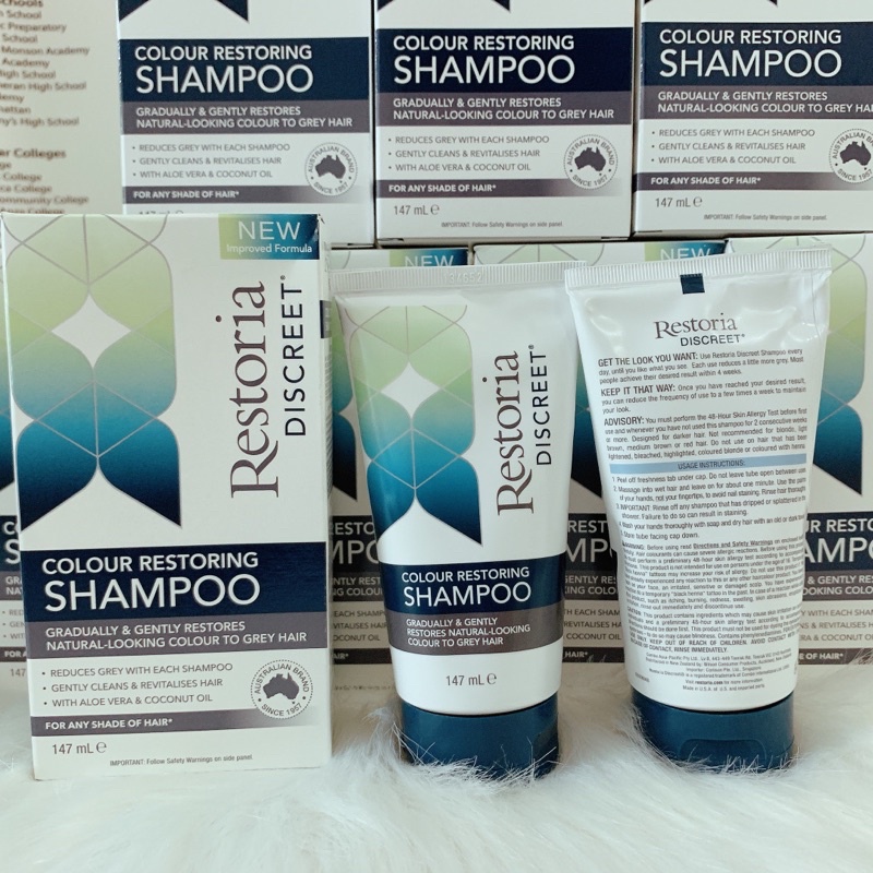 Dầu gội Phủ tóc bạc 147ml Restoria discreet colour restoring shampoo