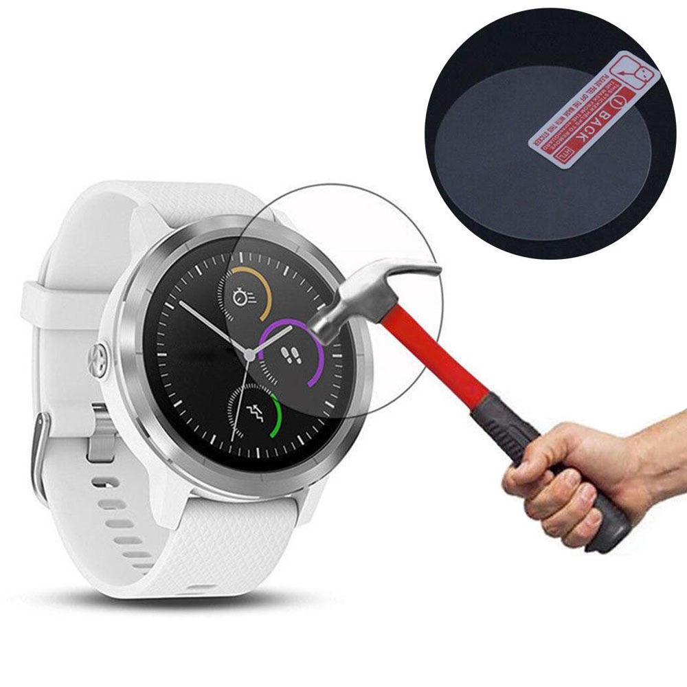 Bộ 3 kính cường lực bảo vệ màn hình HD 9H 2.5D cho đồng hồ Garmin Vivoactive 3