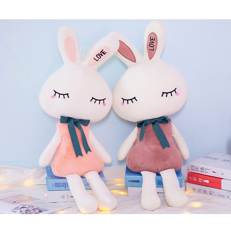 Gấu bông thỏ LOVE, thỏ bông cho bé to 50 cm 3 màu xinh xắn