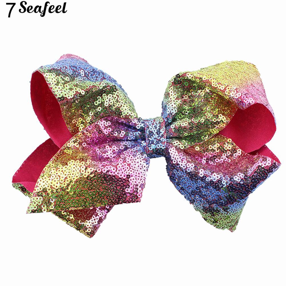 Kẹp tóc hình nơ đính sequin lấp lánh dễ thương dành cho nữ