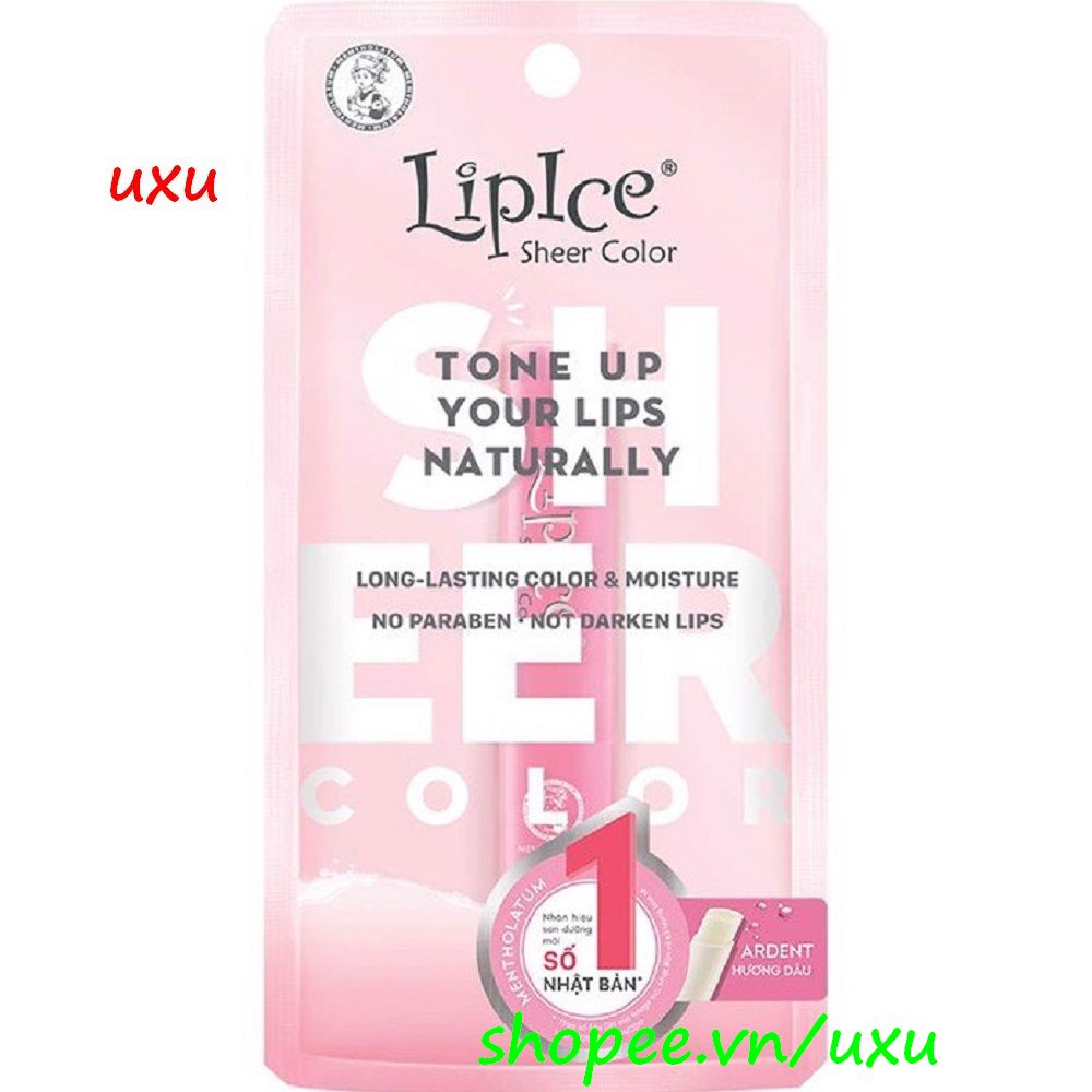 Son Dưỡng Lipice Sheer Color 2.4g Ardent Hương Dâu, Với uxu.vn Tất Cả Là Chính Hãng.