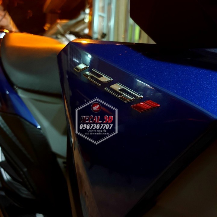 TEM SỐ 125I CHỮ NỔI HÀNG CAO CẤP SIÊU ĐẸP NHIỀU MÀU DÁN NHIỀU DÒNG XE