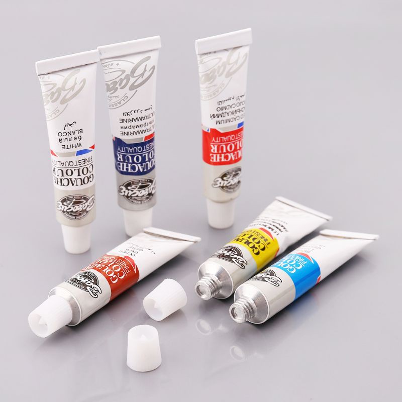 Bộ 12 tuýp màu gouache 6ml chuyên dụng cho vẽ tranh