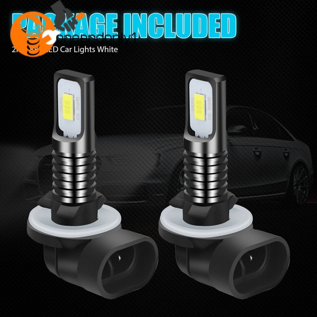 2 Đèn Led 881 862 886 889 894 896 898 Xenon 6000k 4000lm Ip67 Cho Xe Hơi